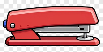 Cartoon Red Stapler PNG