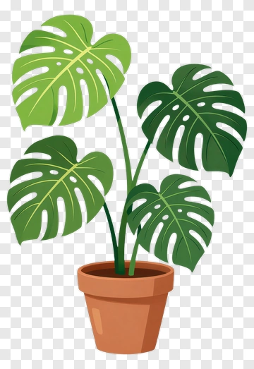 Monstera Plant In A Pot PNG