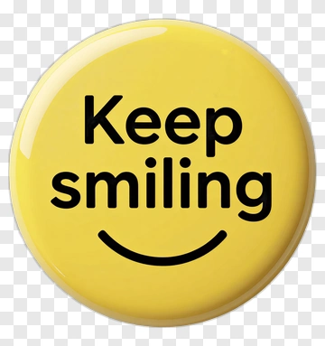 Keep Smiling Button PNG