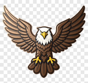 Cartoon Eagle With Outstretched Wings PNG