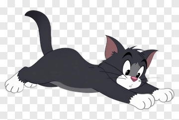 Cartoon Cat Stretching PNG
