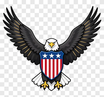 Eagle With American Shield Emblem PNG