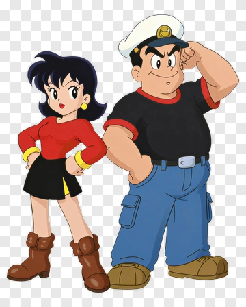 Cartoon Characters Standing Together PNG