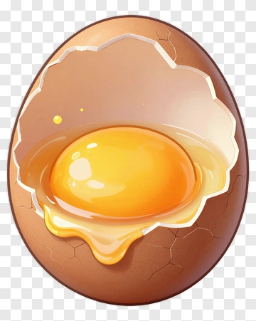Cracked Egg With Yolk PNG