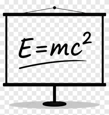 Presentation Board With E=mc² PNG