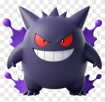 Gengar Character With Purple Shadows PNG