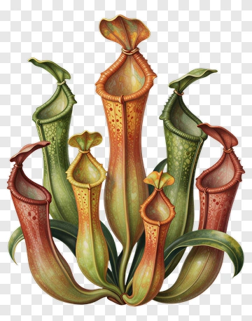 Colorful Pitcher Plant Arrangement PNG