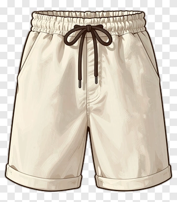 Beige Casual Shorts PNG