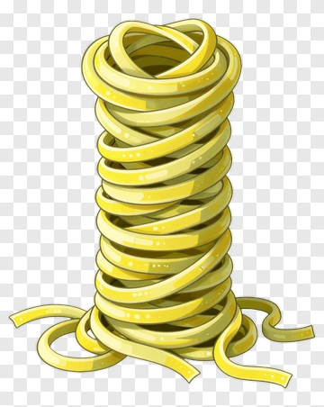 Cartoon Yellow Spaghetti PNG