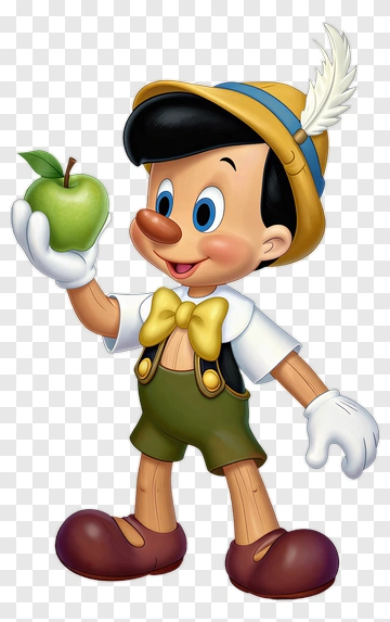 Pinocchio Holding An Apple PNG