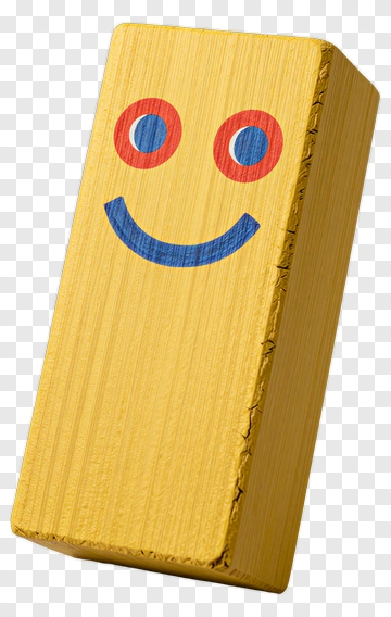 Wooden Block With Smiley Face PNG