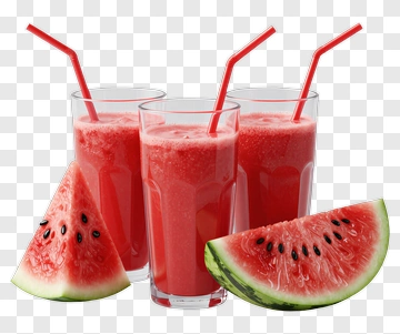 Watermelon Smoothies In Glasses PNG