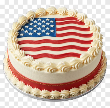 Flag Cake With American Colors PNG