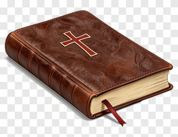 Leather Bound Bible With Cross PNG
