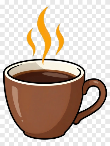 Cartoon Coffee Cup With Steam PNG