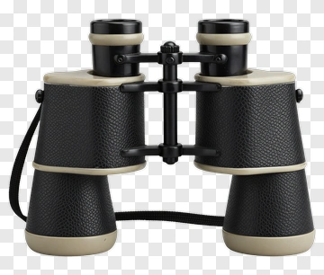 Binoculars With Black And Beige Design PNG
