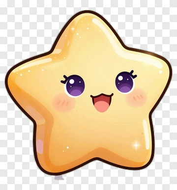 Cartoon Smiling Star PNG