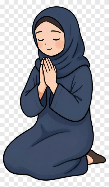 Woman Praying In A Hijab PNG