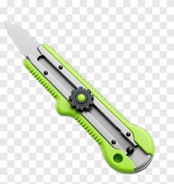 Green Utility Knife PNG