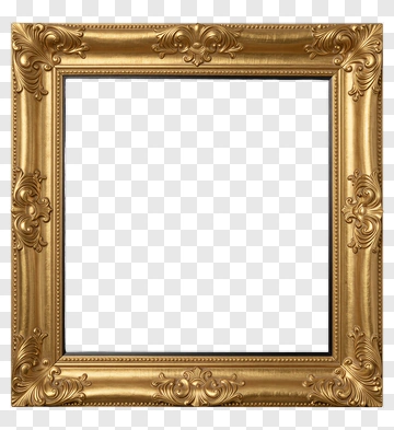Ornate Gold Picture Frame PNG