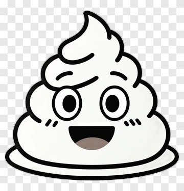 Cartoon Smiling Poop Emoji PNG