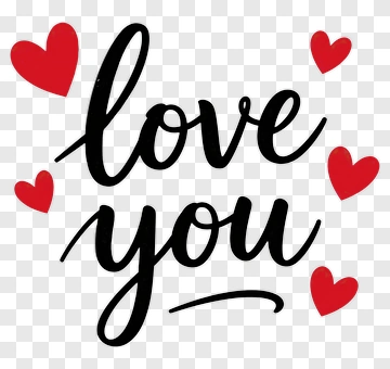 Love You With Hearts PNG