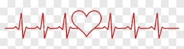 Heartbeat Line With Heart Symbol PNG