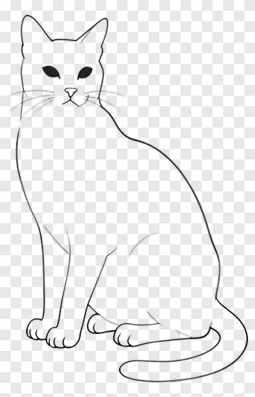Outline Cat PNG