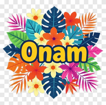Colorful Floral Arrangement For Onam Festival PNG