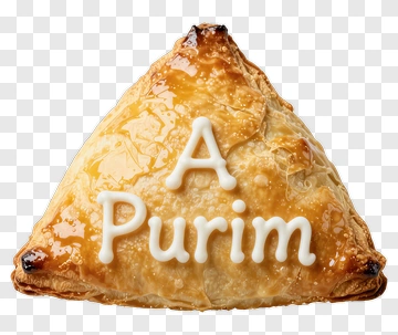 Hamantaschen Cookie With Purim Text PNG