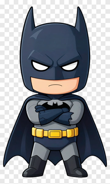 Cartoon Batman With Arms Crossed PNG