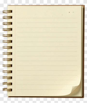 Blank Spiral Notebook Page PNG