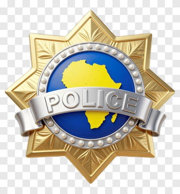 Police Badge With Africa Map PNG