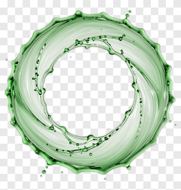 Circular Green Splash PNG