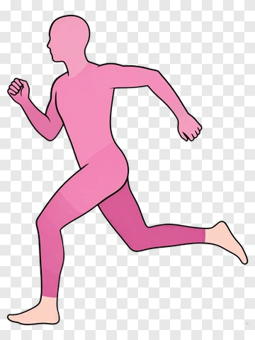 Running Figure In Pink PNG