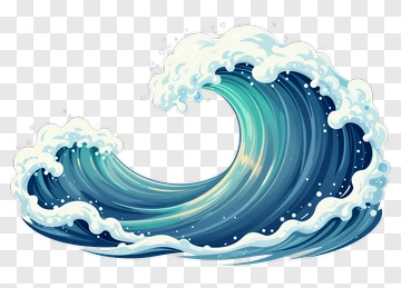 Colorful Ocean Wave PNG