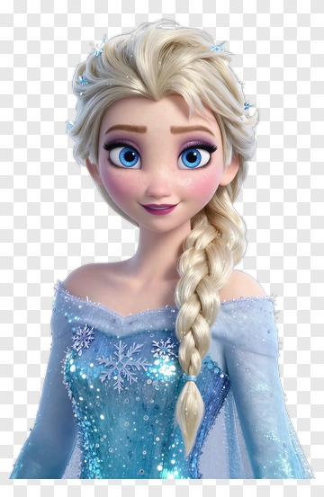 Frozen Character Elsa With Braided Hair PNG