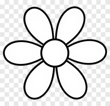 Simple Flower Outline PNG