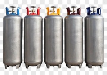 Gas Cylinders In A Row PNG