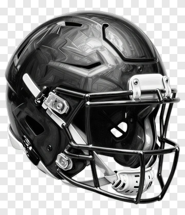 Black Football Helmet PNG