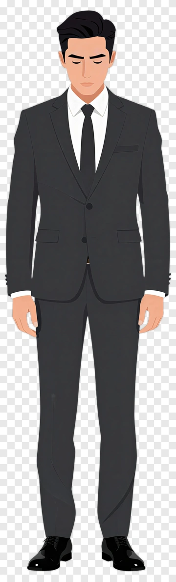 Businessman In A Black Suit PNG