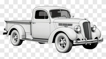 Vintage Pickup Truck PNG