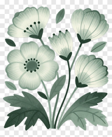 Stylized Floral Arrangement PNG