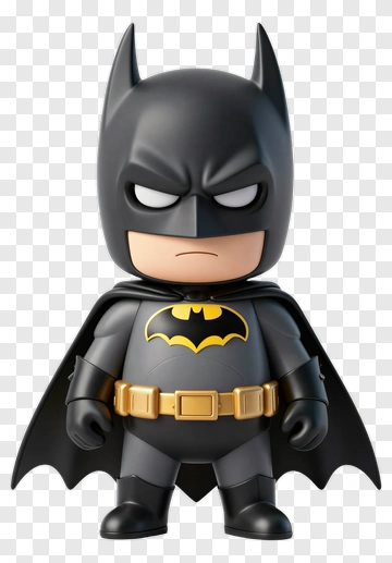 Cartoon Batman Figure PNG
