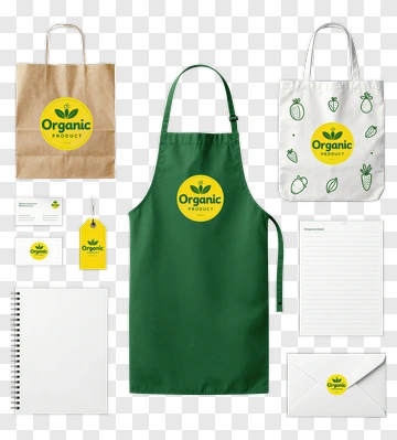 Organic Product Branding Collection PNG