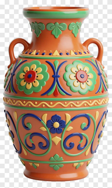 Colorful Decorative Vase PNG