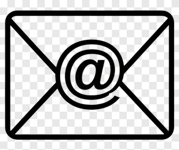 Email Icon With At Symbol PNG