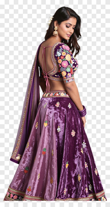 Woman In Traditional Indian Attire PNG