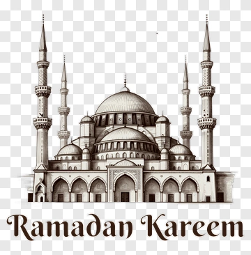 Ramadan Kareem Mosque Illustration PNG