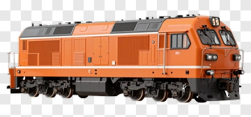 Orange Locomotive Train PNG